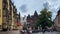 Timelapse of Munster street, North Rhine Westphalia, Germany August 28, 2023