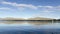 Timelapse Natural water Lake Tekapo with mountain background