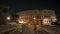Timelapse of night traffic nearby the Colosseo in Rome. The Colosseum also known as the Flavian Amphitheatre. An oval