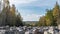 Timelapse Pan at Taganay National Park in Russia in Autumn. `Big Stone River`, Biggest Deposit Occurrence of Aventurine