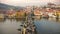 Timelapse of People walking on the Karluv Most, Prague, Czech Republic.