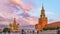 Timelapse of red square, Moscow Kremlin and st basils cathedral