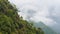 Timelapse of rolling clouds in mountainous landscape