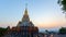 Timelapse scenery sunrise in front of pagoda at Wat Santikhiri Temple in Mae Salong, northern Thailand.