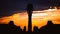 Timelapse of silhouette Bayterek tower in Astana capital of Kazakhstan on beautiful sunset