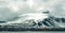 Timelapse of snowy mountains in cold arctic environment