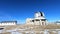 Timelapse of the solar observatory. Rotation of the opening and closing of the dome of the astronomical telescope of the