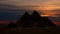 Timelapse. Sunet over the pyramid of Cheops. Giza Egypt.