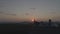 Timelapse of a Sunrise with a Hot Air Balloon Floating by