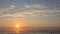Timelapse with sunrise over the Black Sea on a peaceful summer morning