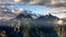 Timelapse sunrise over mountains. Sun dawn on Italy Alps. Val d\'Aosta