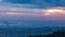 Timelapse sunset with clouds over Marseille