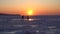 Timelapse of a sunset over the icy surface of the sea