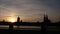 Timelapse of sunset over river Rhine and old town of Cologne.mp4