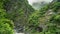 Timelapse of Taroko Gorge National Park in Taiwan with Cliffs and Clouds