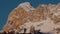 Timelapse of Tofana Mountain in Cortina d`Ampezzo in Winter at Sunrise