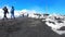 Timelapse with tourists hiking on the Etna volcano, Sicily, Italy