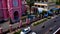 A timelapse of the traffic jam at Tan Dinh church in Ho Chi Minh high angle wide shot panning