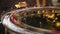 Timelapse of traffic on Nanpu Spiral at night , Shanghai, China