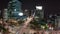 Timelapse of traffic on night busy Seoul streets, South Korea