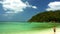 Timelapse tropical beach in sunny day on the