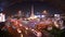 Timelapse, The Victory monument roundabout traffic, Bangkok, Thailand.