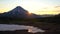 Timelapse video. Sunrise before Vilyuchinsky volcano in Kamchatka, Russia.