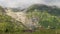 Timelapse, view of Furka pass, high mountain pass with access to melting glacier. Rhone Glacier, Canton Valais, Switzerland