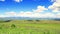 Timelapse view of the highland valley with clouds from the height of the hill. Sagarejo region