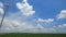 Timelapse wind turbines generating electricity.