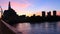Timelapse of Winnipeg skyline at sunset 4K