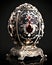 Timeless Beauty. A Faberge Egg of Pure Silver with Rich and Colorful Details. Generative AI