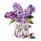 Timeless Elegance: Lilacs in a Mason Jar Painting AI Generated