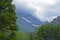 Timeless glaciers lay still frozen on the mountains in Glacier National Park.