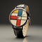 Timeless Grace: Black Watch With De Stijl Artwork