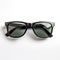 Timeless style classic black frame sunglasses on white background