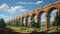 Timeless Vestiges: Roman Aqueduct Echoes in Nature\\\'s Embrace