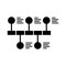 Timeline glyph vector icon which can easily modify or edit