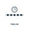 Timeline icon. Creative element design from fintech technology icons collection. Pixel perfect Timeline icon for web