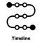 Timeline icon, simple style.