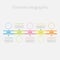 Timeline Infographic colour dash line circles and