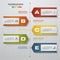 Timeline infographics, 5 steps elements and icons. Design clean number banners template.