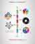 Timeline with Infographics design elements for brochures, data display