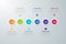Timeline infographics template for business, education, web design, banners, brochures, flyers.