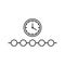 Timeline outline icon. Thin line concept element from fintech technology icons collection. Creative Timeline icon for mobile app
