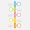 Timeline vertical Infographic with placemarks and text. Template. Flat design.