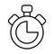 Timer chronometer line style icon