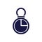 Timer chronometer silhouette style icon