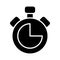 Timer chronometer silhouette style icon