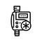 timer drip water irrigation line icon vector illustration